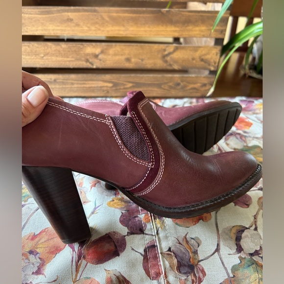 Hush Puppies Shoes - HUSH PUPPIES Wine Color Western Heel